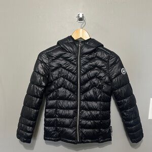 NOIZE, LIKE NEW!! Girl’s Large Black Puffer Jacket with Hood